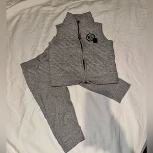 Carters Gray 12 month vest and pants